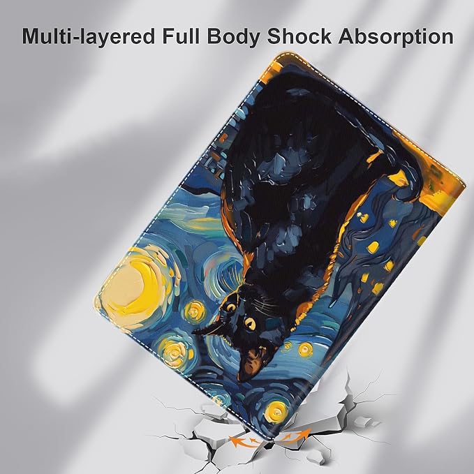 Case for iPad Air 11 Inch Case M2 2024 iPad Air 6th Gen Case/iPad Air 5th Gen 2022/Air 4th 2020 10.9 Inch Slim Stand Protective Smart Cover Fit iPad Air Retro Moth