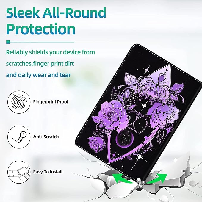 Case for iPad (A16) 11th Generation 11 Inch (2025) for iPad 10th Generation 10.9 Inch (2022) Slim Folding Stand Cover with Auto Wake/Sleep Watercolor Sea Turtle