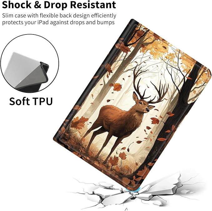 Case for iPad (A16) 11th Generation 11 Inch (2025)/ iPad 10th Generation 10.9 inch 2022Slim PU Leather Smart Cases Covers with Auto Wake/Sleep-Beast Roared
