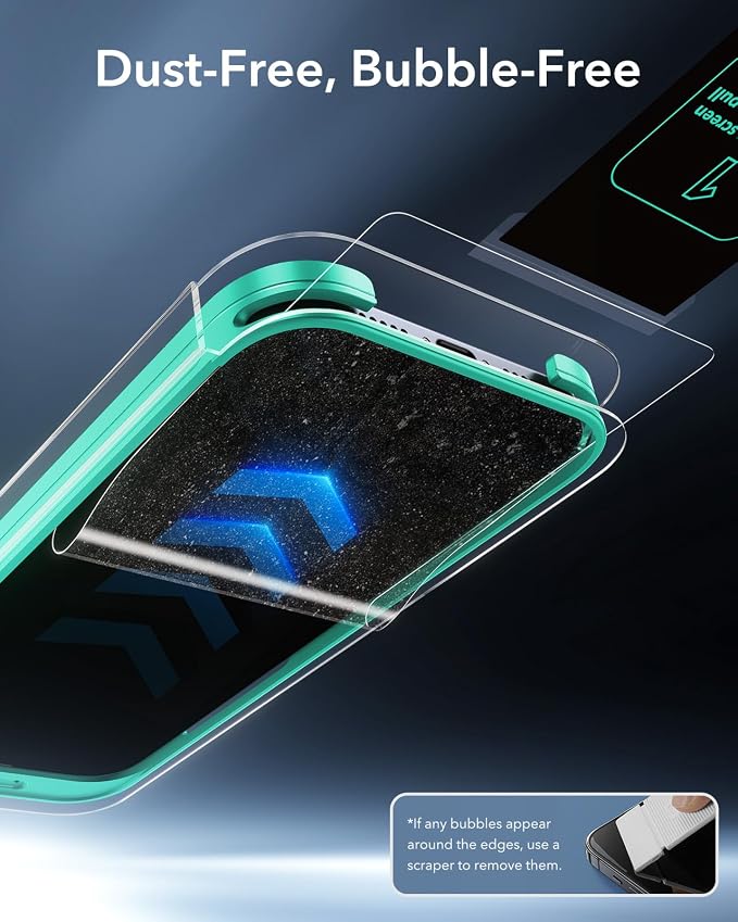 ESR 3 Pack for iPhone 14 Plus/13 Pro Max Screen Protector Armorite | 7X Impact Absorption 9H+ Tempered Glass Easy One-Pull Installation Full-Coverage Protection UltraFit Tray Bubble-Free