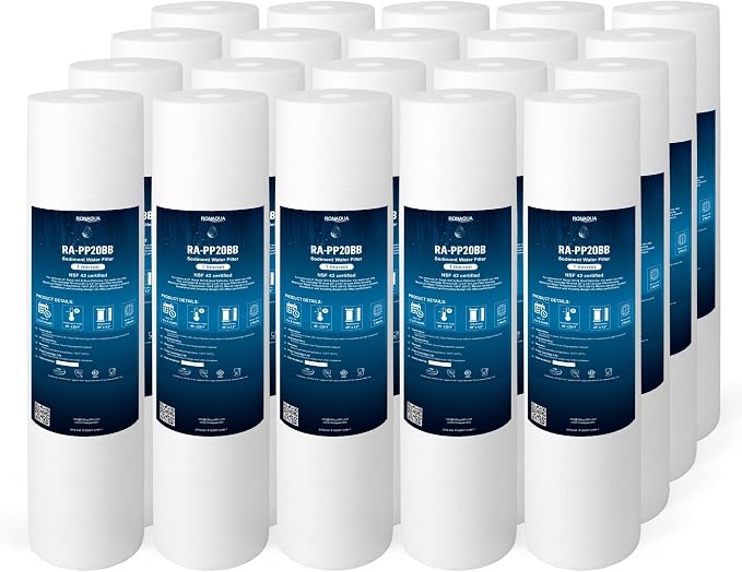 Ronaqua 20" x 4.5" Big Sediment Replacement Water Filter Cartridge, 1 Micron