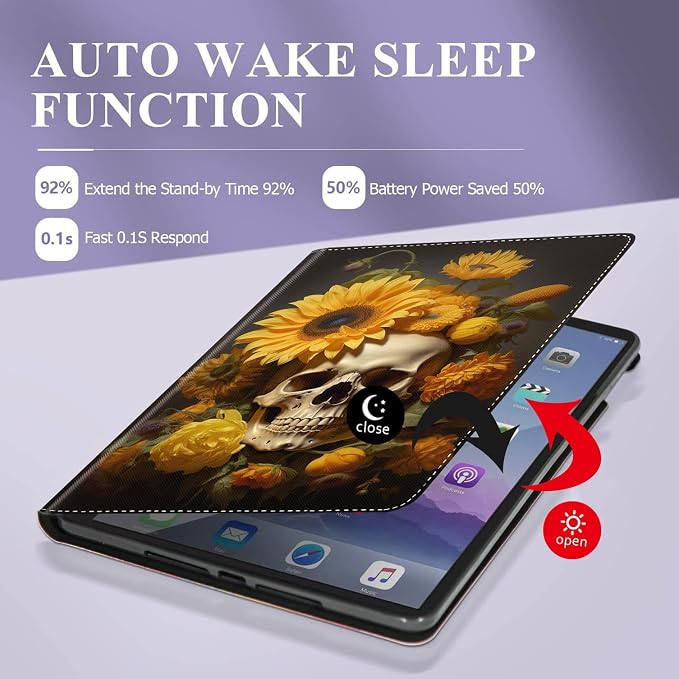 Case for iPad (A16) 11th Generation 11 Inch 2025 / iPad 10th Generation 10.9 Inch 2022 Ultra-Thin Multi-Angle Protective Cover with Auto Sleep/Wake A Dark Horse