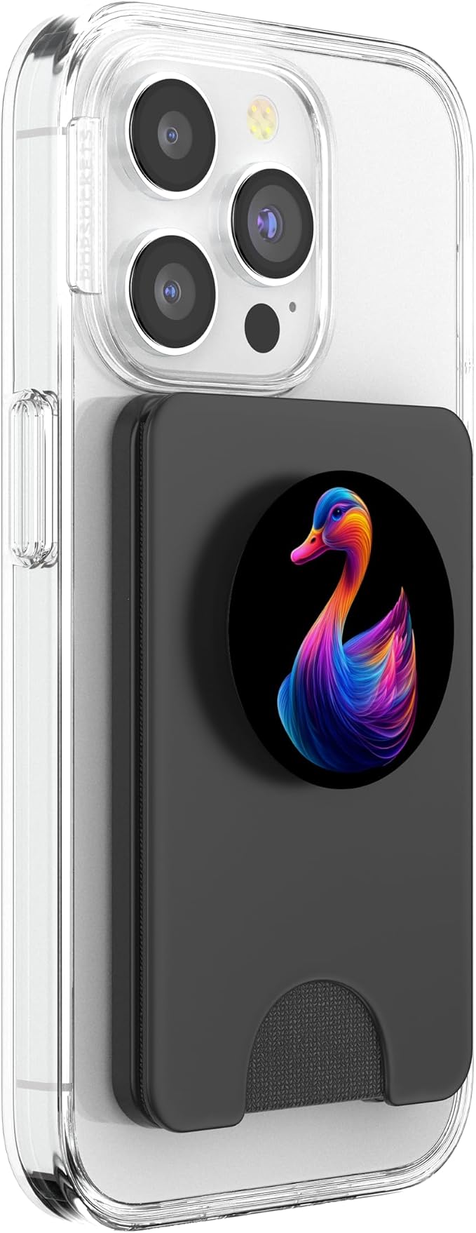 Colorful Goose Cute Farm Animal Lover Men Women Kids Black PopSockets PopGrip for MagSafe