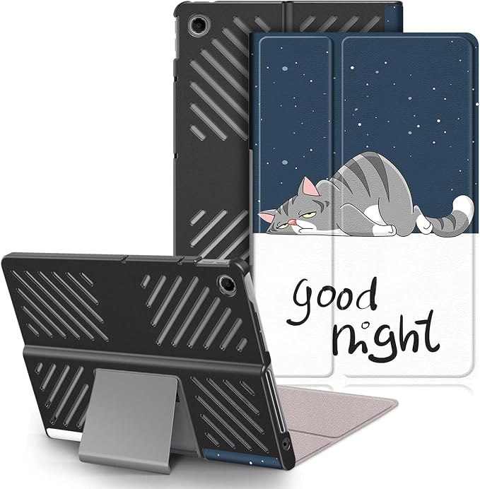 Case Compatible with Lenovo Tab Plus Tablet 2024 Folio Case for Lenovo Tab Plus 11.5 inch (TB351FU) Hard Shell Smart CoverBlack