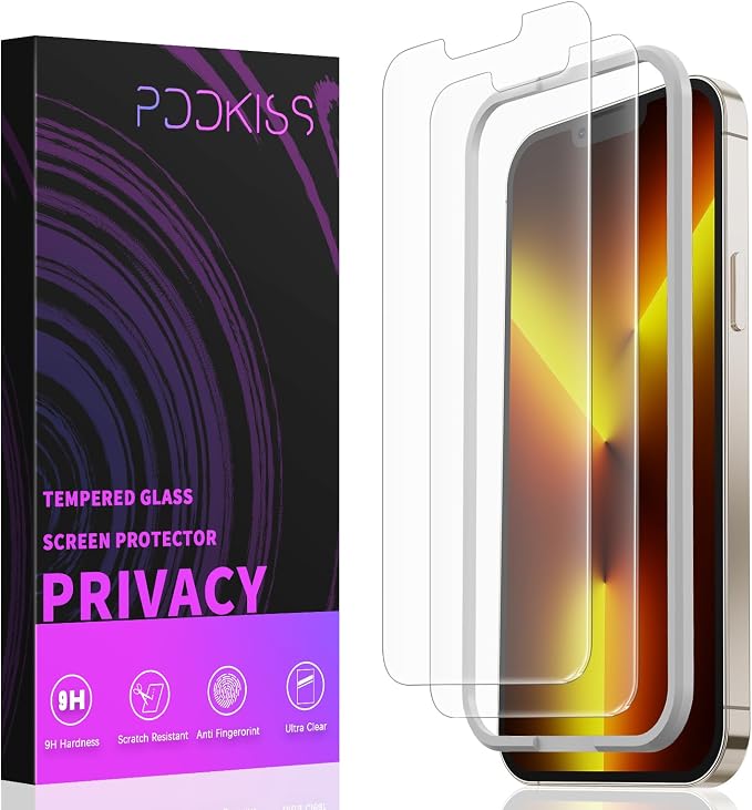 PDDKISS 2 Pack Screen Protector for iPhone 12/iPhone 12 Pro (2020) 6.1 inch Shatterproof Tempered Glass