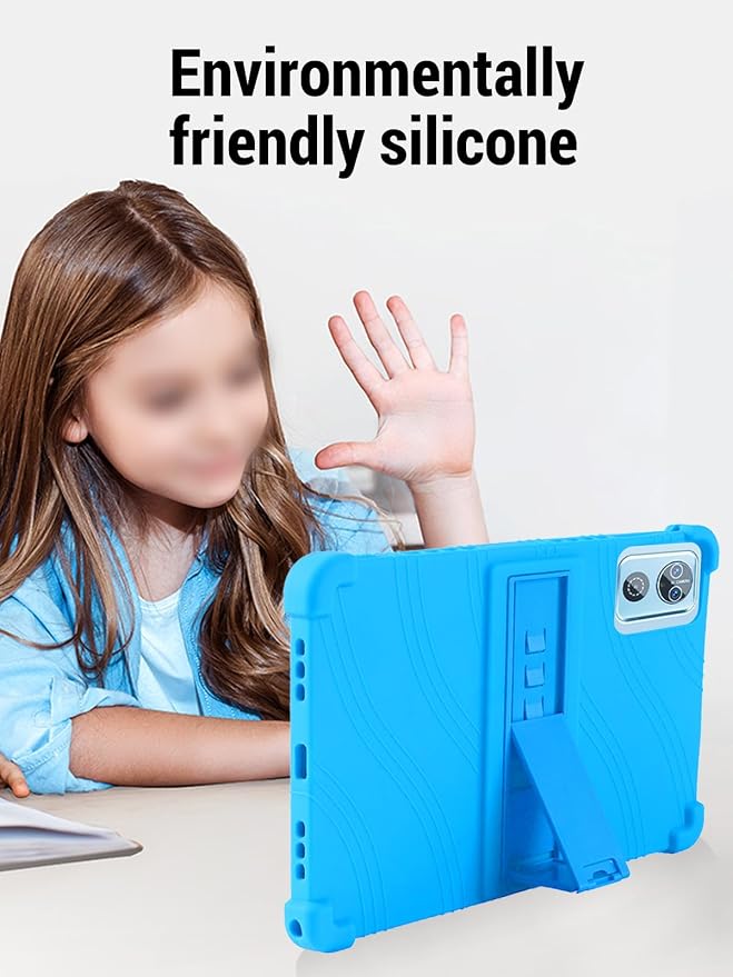 for DEERTiME E15 10 inch Android 15 Tablets Protective caseShockproof Lightweight Silicone Protective Cover with StandChild-Friendly ProtectionEasy to Clean DesignBlack
