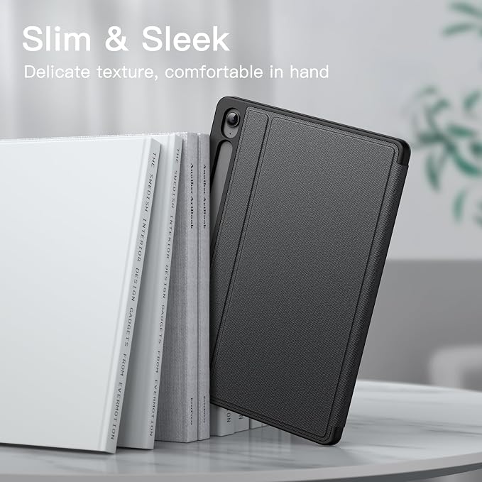 JETech Folio Case Cover for Samsung Galaxy Tab S10 FE Plus 13.1 Black | Multi-Angle Stand Cover S Pen Holder Slim Protective Cover Auto Wake/Sleep