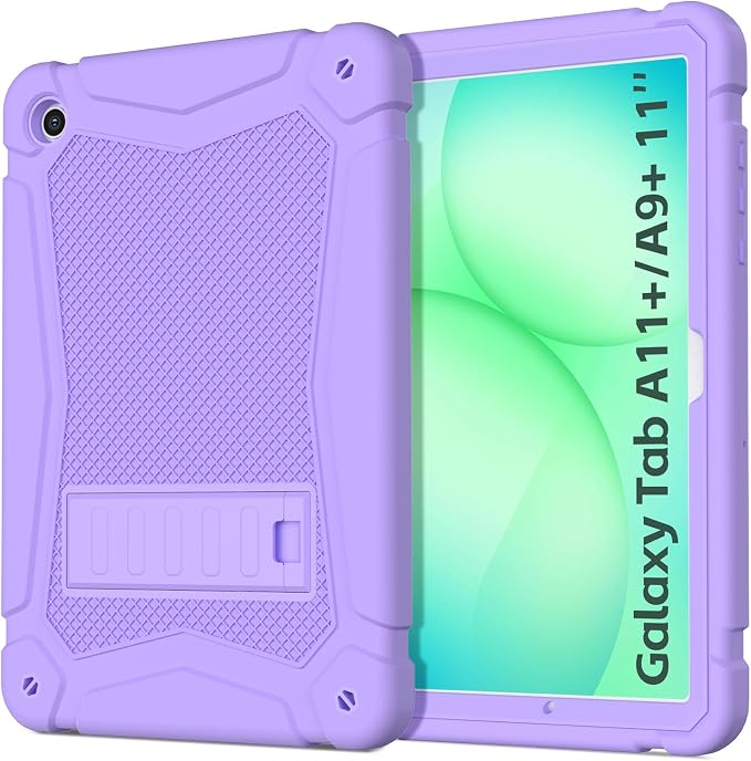 Shockproof Case for Samsung Galaxy Tab A11 Plus 11 inch 2026 with Built-in Kickstand 3 Layers Heavy Duty Protection Cover for Tab A9+ 10.9 2023 Blush Pink