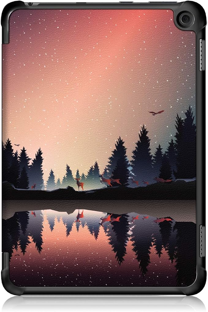 Slim Case for Amazon Fire Max 11 Tablet (13th Generation 2023 Release) Trifold Lightweight Hard Shell PU Leather Stand Folio Protective Cover with Auto Wake/Sleep Colored Graffiti Doodle