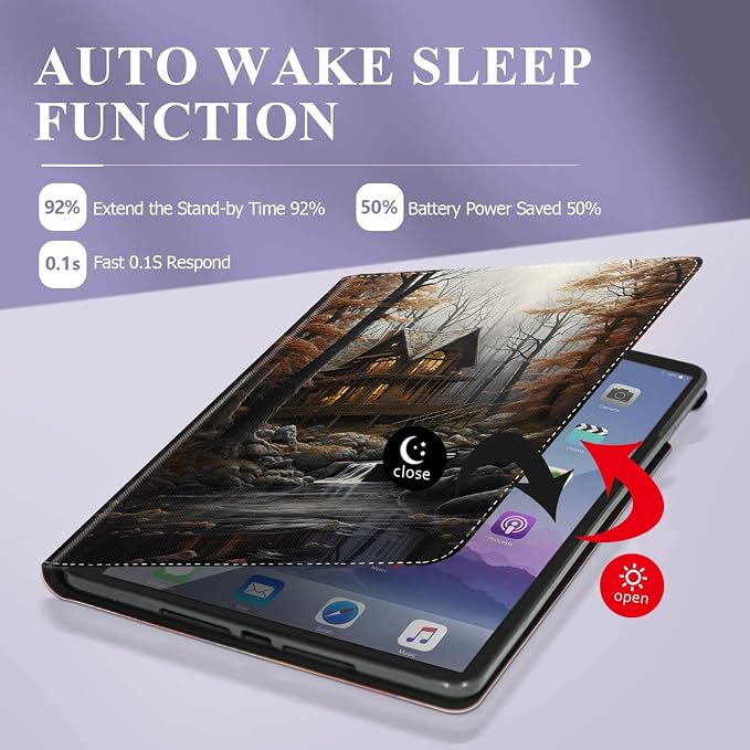 Case for iPad (A16) 11th Generation 11 Inch 2025 / iPad 10th Generation 10.9 Inch 2022 Ultra-Thin Multi-Angle Protective Cover with Auto Sleep/Wake A Dark Horse