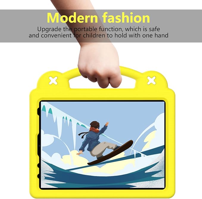 YRH Kids Case for iPad A18 (2026) Gen 12 / for iPad A16 (2025) with Strap Handle Stand EVA Shockproof Cover for iPad 12th Generation 11'' Blue