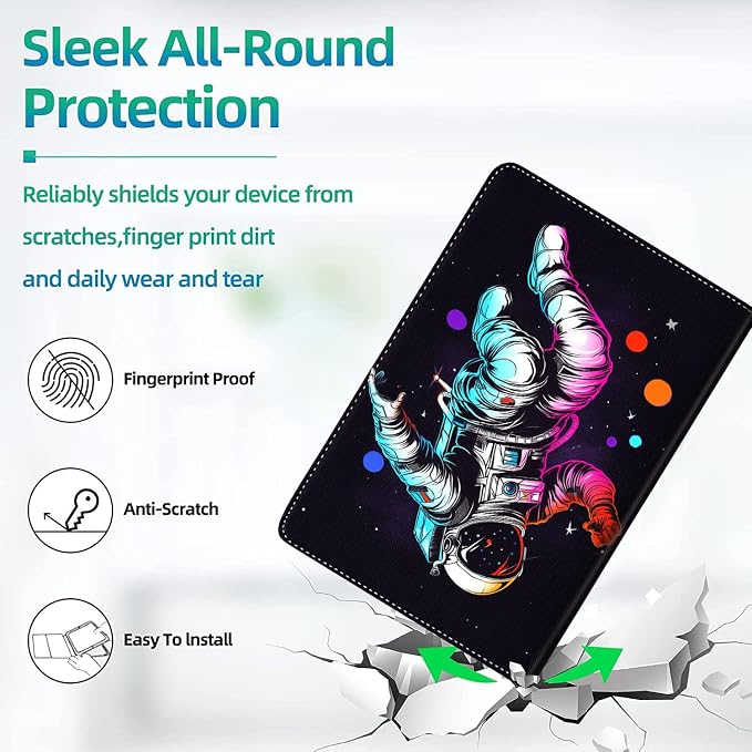 Case for iPad (A16) 11th Generation 11 Inch (2025) for iPad 10th Generation 10.9 Inch (2022) Slim Folding Stand Cover with Auto Wake/Sleep Watercolor Sea Turtle