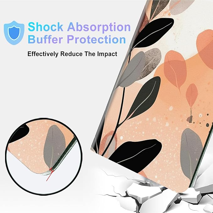 for Microsoft Surface GO 3/GO 2 Case with Adjustable Stand &amp Auto Wake/Sleep PU Leather Slim Smart Protect Cover - African Women Red Hair