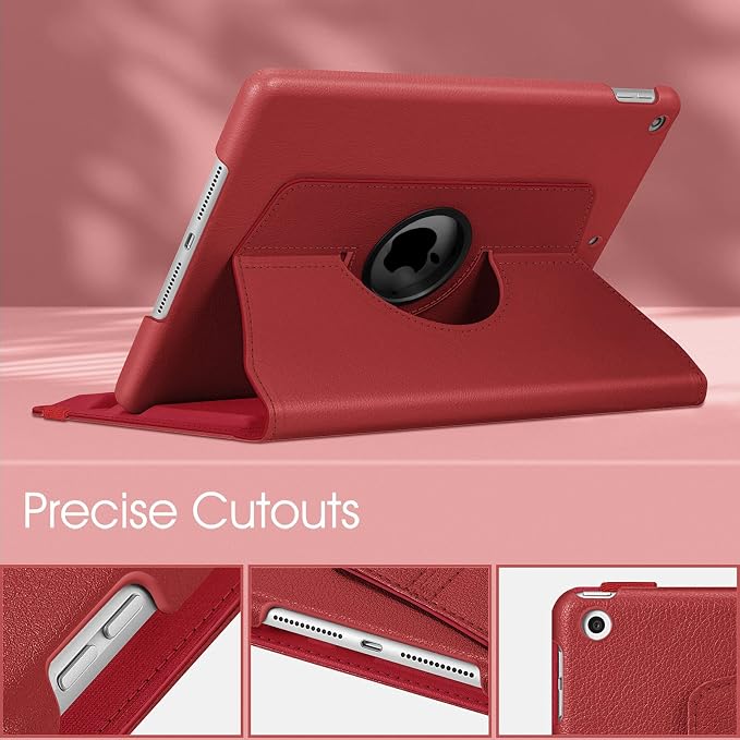 Fintie 360° Rotating Case for iPad 9th / 8th / 7th Generation 10.2 Inch | Swivel Stand Portrait &amp Landscape Viewing Shockproof Cover with Pencil Holder Auto Wake/Sleep Aqua Wave