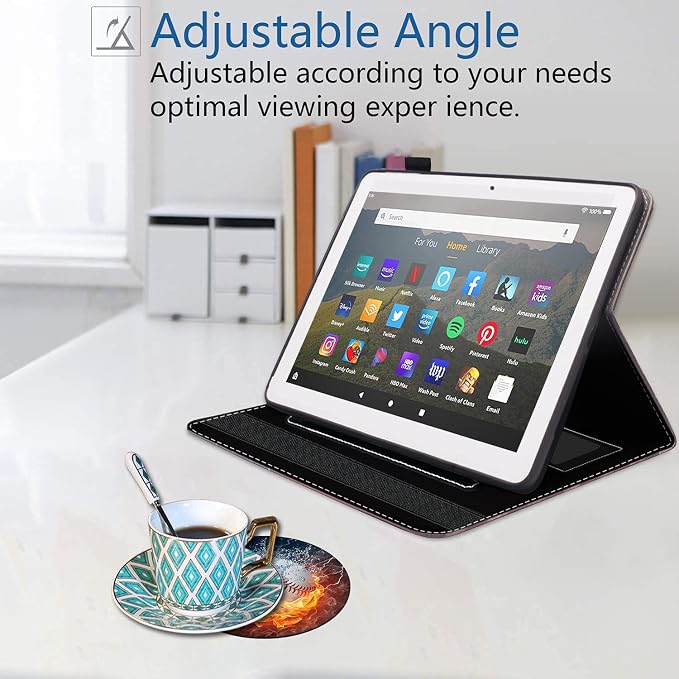 Case for All-New Amazon Kindle Fire HD 8/Fire HD 8 Plus Tablet (12th/10th Generation 2022/2020 Release) - Premium PU Leather Cover with Auto Sleep Wake Bible Verse Jeremiah 29:11