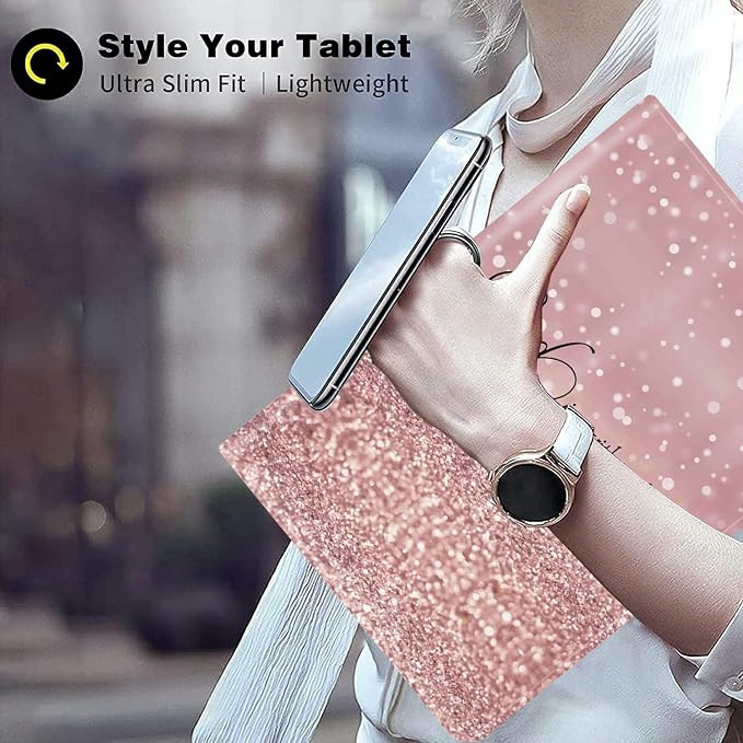 for Samsung Galaxy Tab A8 10.5 2022 Case and Coaster Set Adjustable Stand with Auto Sleep/Wake Shockproof Cover for Samsung Galaxy A8 10.5 Tablet SM-X200/X205/X207 Bible Verse Quotes Psalm 46:10