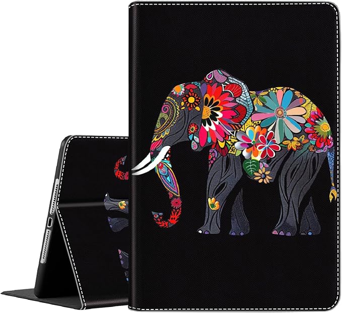 Case for iPad 10th Generation (2022 Release) 10.9 Inch Durable Shockproof Protective Cover for New iPad 10th gen 10.9 2022 Elephant Sunflower