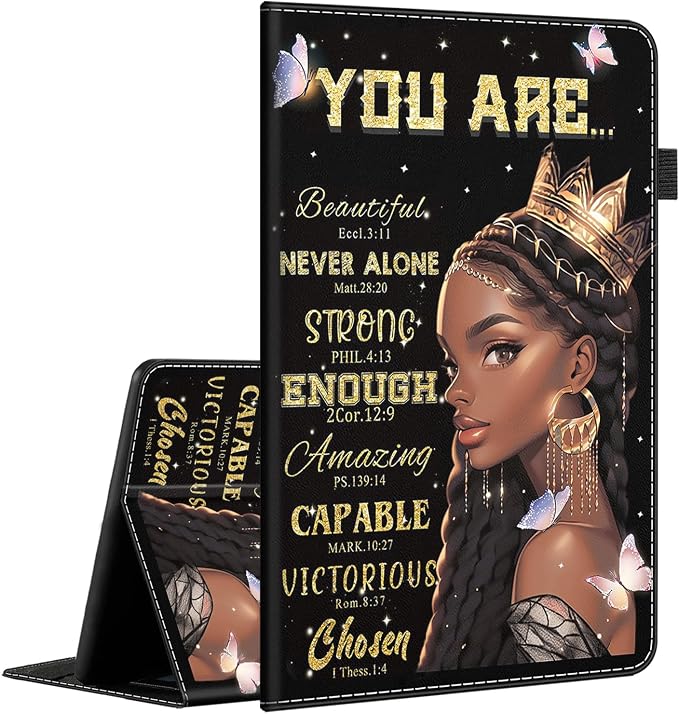 Case for Amazon Fire Max 11 Tablet (13th Generation 2023 Release) Multi-Angle Smart Stand Cover Auto Sleep/Wake for Fire 11 Max Tablet，African American Women Inspirational Quotes