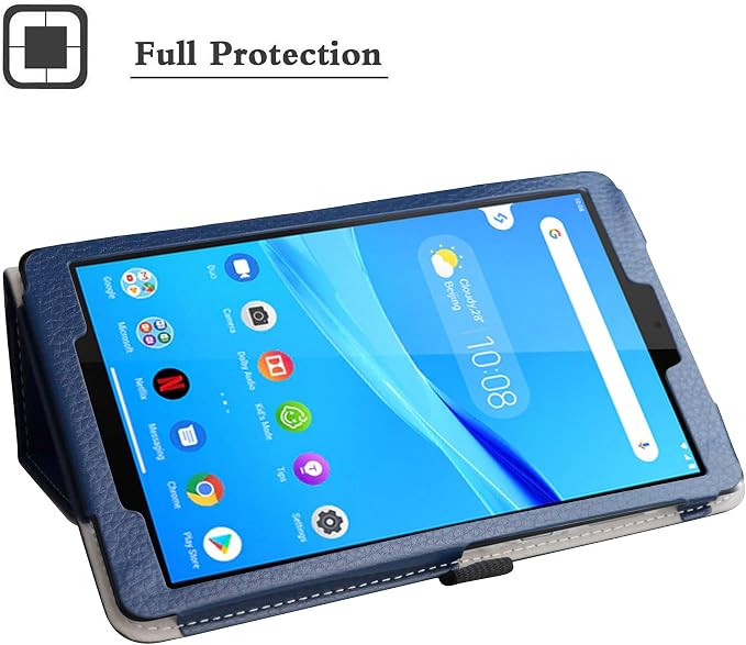 Bige for Lenovo Tab M8 FHD (2nd Gen) CasePU Leather Folio 2-Folding Stand Cover for Lenovo Tab M8 FHD (2nd Gen) TB-8705F 8 Tablet(Only fit Lenovo TB-8705F)Black