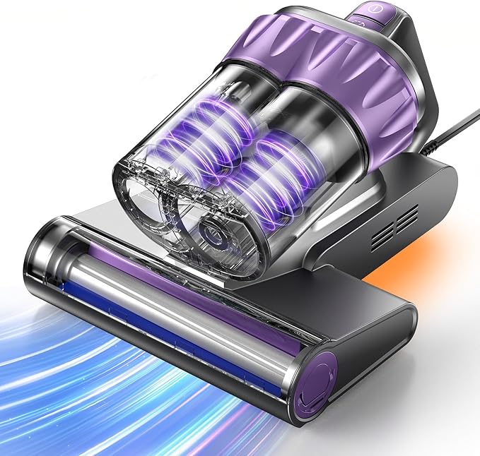 Mattress Vacuum Cleaner, 18Kpa Bed Vacuum Cleaner with 253.7nm UV-C Light, 150°F Heat, HEPA Filter & Ultrasonic, Versatile Handheld Vacuums for Bed, Sofa, Couch, Crib Gift Ideas for Women