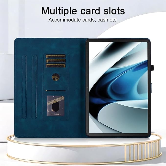 Case for iPad (A16) 11th Generation 11 Inch 2025 iPad 10th Generation 10.9 inch 2022 Auto Wake/Sleep Multi-Angle Flip PU Leather Cover with Pencil Holder Blue