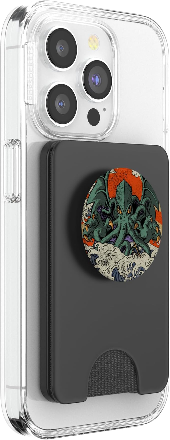 Kaiju Cthulhu Necronomicon Large Wave Off Kanagawa Kaijin PopSockets Adhesive PopGrip