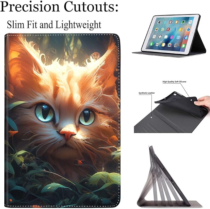 Case for New iPad (A16) 11th Generation 11 Inch 2025for iPad 10th Generation 2022 10.9 Inch Multi-Angle Stand Smart Cover Shockproof with Auto Wake/Sleep Baby Dragon