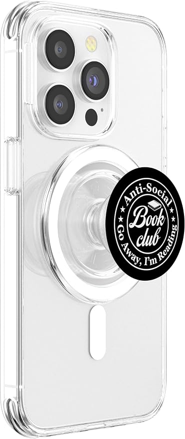 Anti Social Book Club Go Away I'm Reading Funny Bookworm PopSockets Adhesive PopGrip