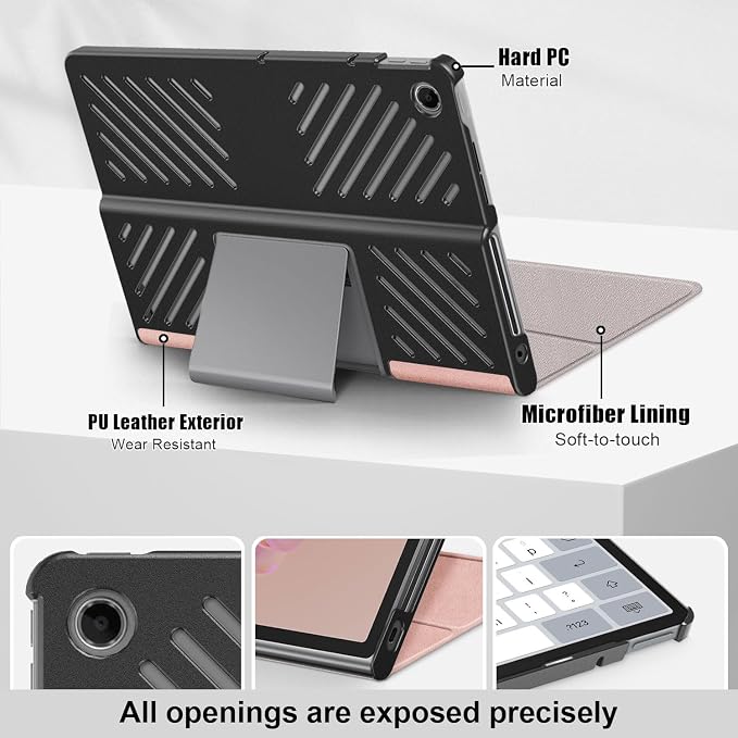 Case Compatible with Lenovo Tab Plus Tablet 2024 Folio Case for Lenovo Tab Plus 11.5 inch (TB351FU) Hard Shell Smart CoverBlack