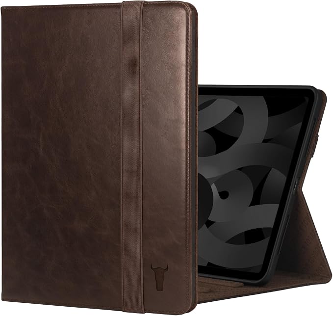 TORRO Case Compatible with iPad 11th / 10th Generation – Genuine Leather iPad 11th / 10th Gen (2025/2022) Case with Stand Function and Wake/Sleep Function (Black)