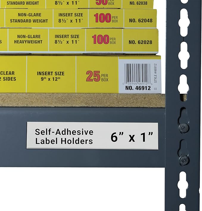 C-Line Self-Adhesive Label Holders, Top Load, 1 X 6, Clear, 50/pack