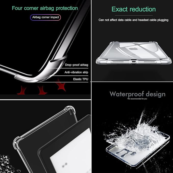 Clear Case for All-New Amazon Kindle Fire Max 11 Tablet (13th Generation 2023 Release) 11 Slim Lightweight Shell Transparent Soft TPU Back Shockproof Crystal Reinforced Corner Cover Clear