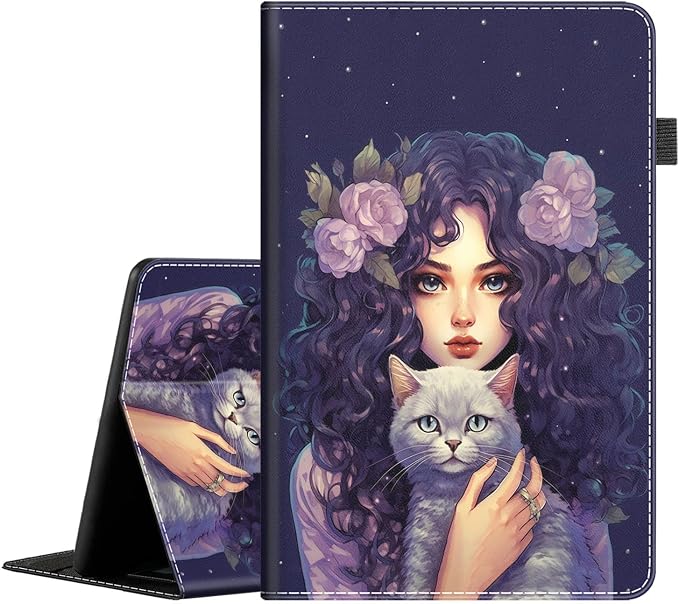 Case for All-New Kindle Fire HD 8 Tablet (12th/10th Generation 2020/2022 Release) &amp Fire HD 8 PlusPremium PU Leather Folio Stand Cover Case with Smart Auto Wake/Sleep Smoke Flag of Mexico Flag