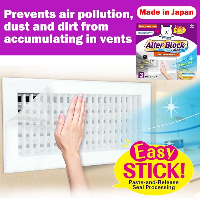 Aller Block Room Vent Filters – Anti-Allergenic, Captures Dust & Pollen