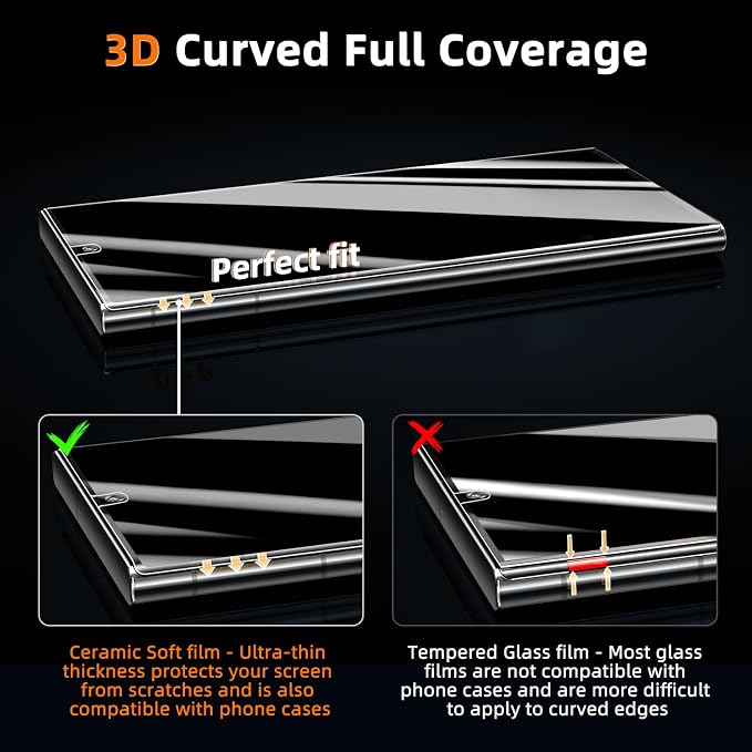 MAYtobe [2-Pack Screen Protector for Samsung Galaxy Note 9 Ceramic film with Installation Tray Easy Installation 3D Curved Bubble Free Anti-Scratch
