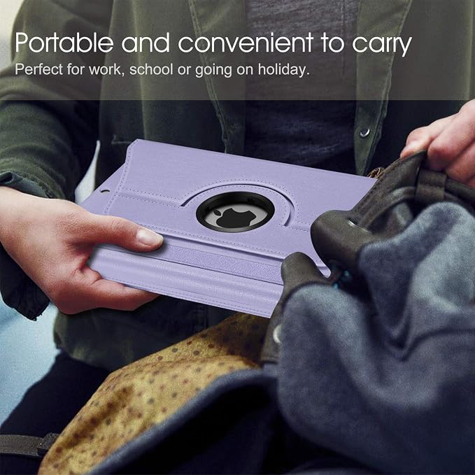 Fintie 360° Rotating Case for iPad 9th / 8th / 7th Generation 10.2 Inch | Swivel Stand Portrait &amp Landscape Viewing Shockproof Cover with Pencil Holder Auto Wake/Sleep Aqua Wave