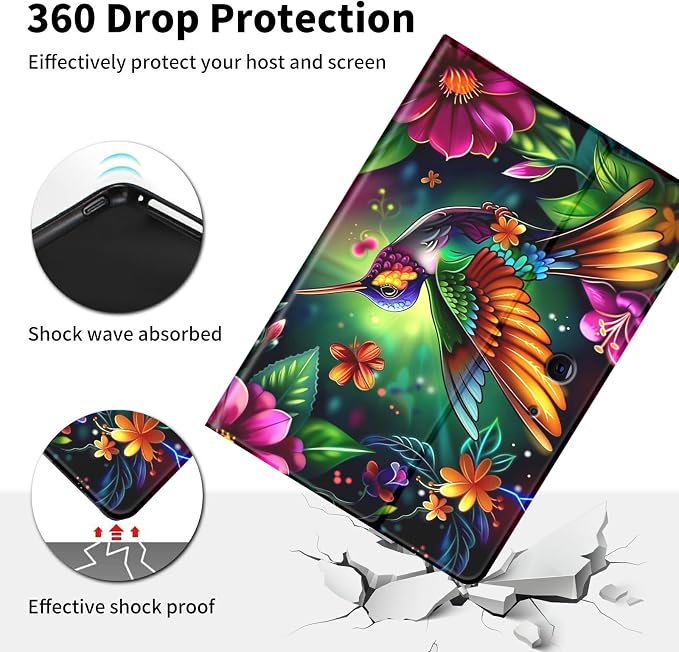 Case for Microsoft Surface Go 4/3/2/1 (2023/2021/2020/2018)-Slim PU Leather Lightweight Adjustable Stand Smart CoverAmerican Flag