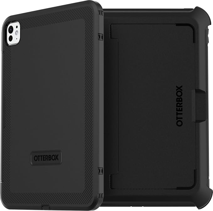 OtterBox Symmetry Series Folio Case for iPad Pro 11-inch (M4) (2024) - Thunderstorm (Black) Ultra-Sleek Design Multiple Viewing Positions Magnetic Sleep/Wake Cover (Ships in polybag)