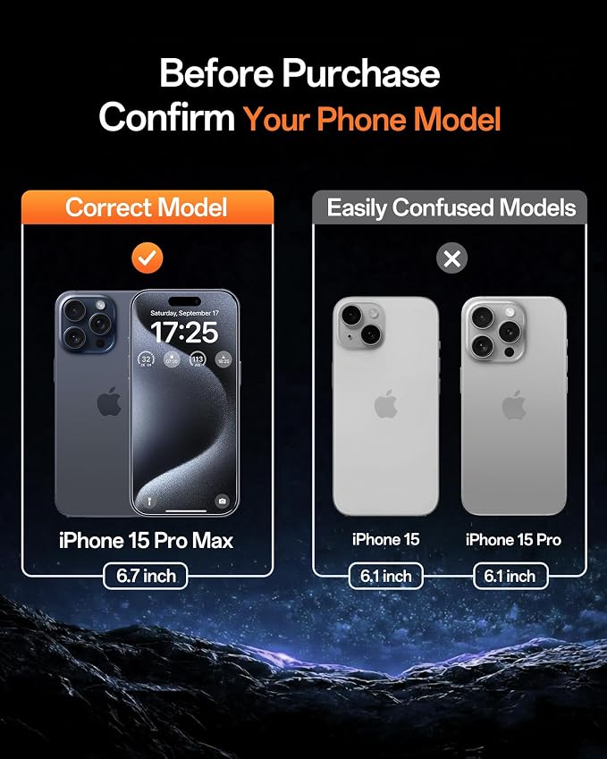 UNBREAKcable Privacy Screen Protector for iPhone 15 (6.1) 25° Anti-Spy Tempered Glass Easy Install Alignment Frame Case-Friendly 9H Hardness Anti-Fingerprint 3-Pack