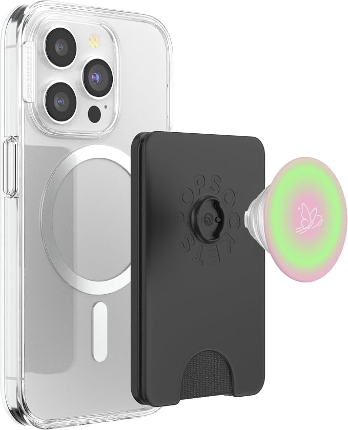 PopSockets Phone Grip - Aura Butterfly PopSockets PopWallet for MagSafe