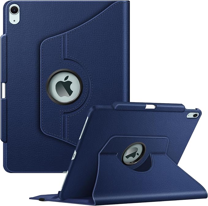 Fintie Rotating Case for iPad Air 13-inch M4/M3/M2 (2026/2025/2024) | 360° Swivel Stand Landscape &amp Portrait Viewing Shockproof Protective Cover Pencil Holder Auto Sleep/Wake Black