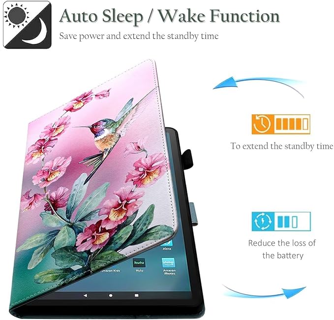 Fancity for Amazon Kindle Fire Max 11 Case 13th Generation 11 2023 Release | Soft PU &amp TPU Leather Protective Stand Cover Case for Fire Max 11 with Smart Auto Wake/Sleep Pencil Holder Beach