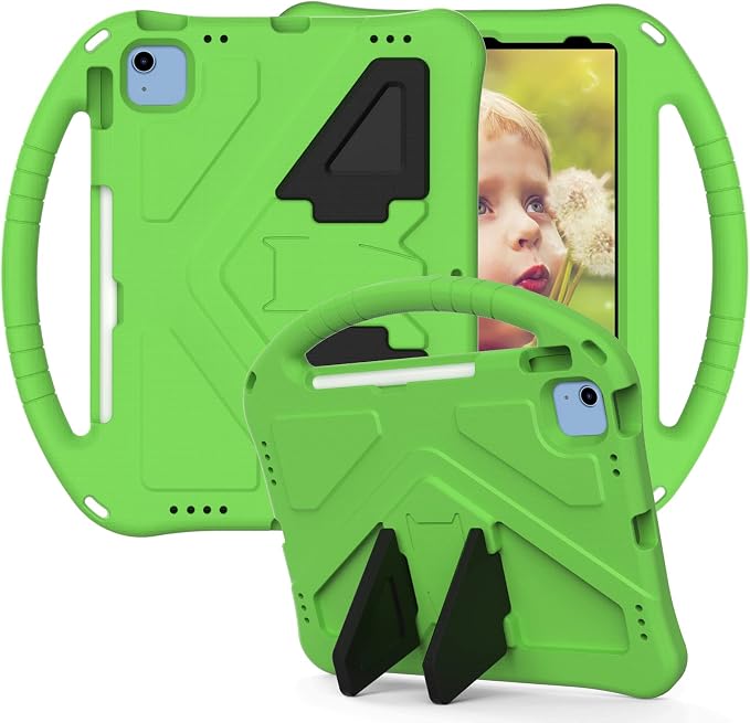Dteck Kids Case for iPad 10.2 - Shockproof Rugged EVA Handle Stand Child Proof Case for iPad 9/8/7 Generation Black