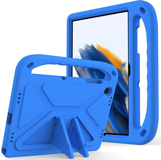 Galaxy Tab A9+ Case Kids Friendly EVA Rubber Stand Handle Grip Shockproof Protective Lightweight Cute Case Cover for Galaxy Tab A9 Plus 11 SM-X210 X215 X217 - Black