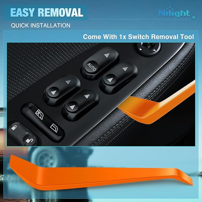 Nilight Power Master Window Switch Compatible with 2002 2003 2004 Ford F250 F350 F450 F550 Excursion 2002-2003 Explorer 2002-2006 Mercury Grand Marquis Mountaineer Replacement Button Windows Switches