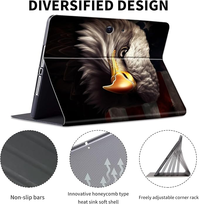 Case for Microsoft Surface Pro 11/10 / 9 13 InchPU Leather Cute Slim Folio Adjustable Stand Cover Case for Surface Pro 11th Edition AIAutumn Red Forest