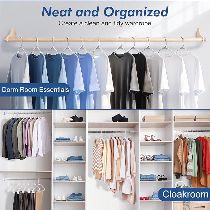 HOUSE DAY 200 Pack Plastic Clothes Hangers, Commercial Bulk Shipment for Business, Sturdy Durable Notched Hangers Ideal for Retail Dry Cleaners Warehouses, Save Cost & Warehouse Space - White