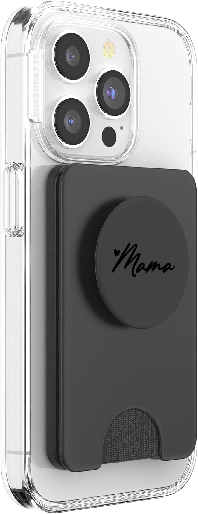 Black Gray Heart Mama PopSockets Adhesive PopGrip