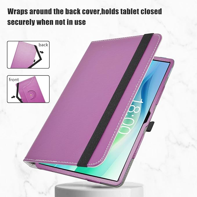 LiuShan for TECLAST P50 CaseDOOGEE U11 Case，U11 PRO Case，360 Degree Rotation Stand PU Cover for 11 TECLAST P50 2024/TECLAST P50S/DOOGEE U11/U11 PRO Tablet(Not Fit TECLAST P50 2025)Black