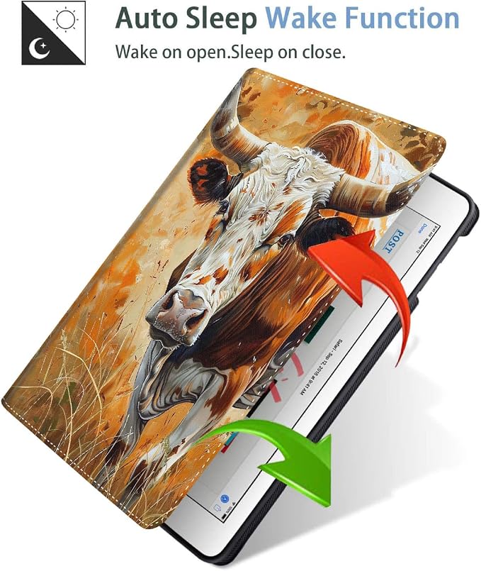 Case for iPad (A16) 11th Generation 11 Inch (2025) iPad 10th Generation 10.9 Inch (2022)，Slim Fit Foldable Standing Cover Case with Auto Sleep/Wake ，Moth Moon